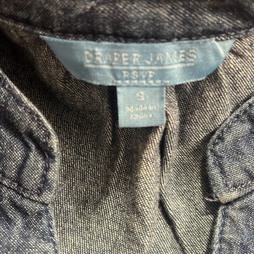 Draper James Ruffle Sleeves Denim Top Sz S - Picture 4 of 7